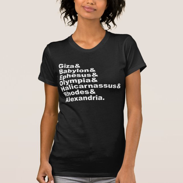 The Seven Wonders Of The Ancient World T-Shirt (Front)