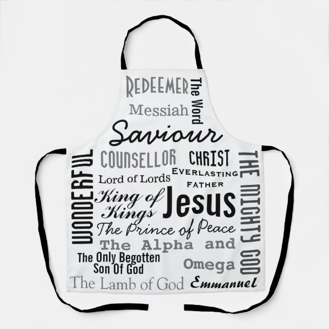 The Seventeen Names of Jesus Christian Apron (Front)