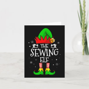 The Sewing Elf Matching Family Christmas Xmas Wome Card