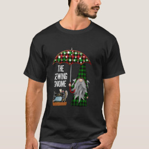 the sewing gnome funny family christmas print tee