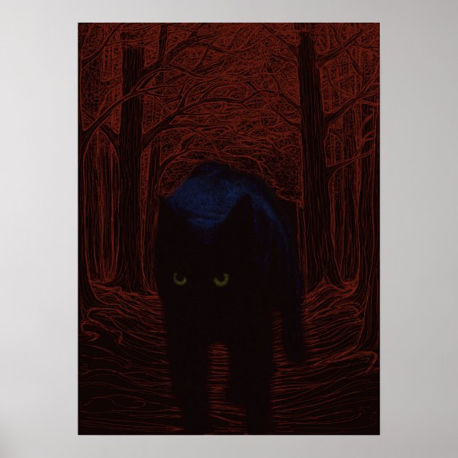 The Shadow Cat and Red Forest Poster (Front)