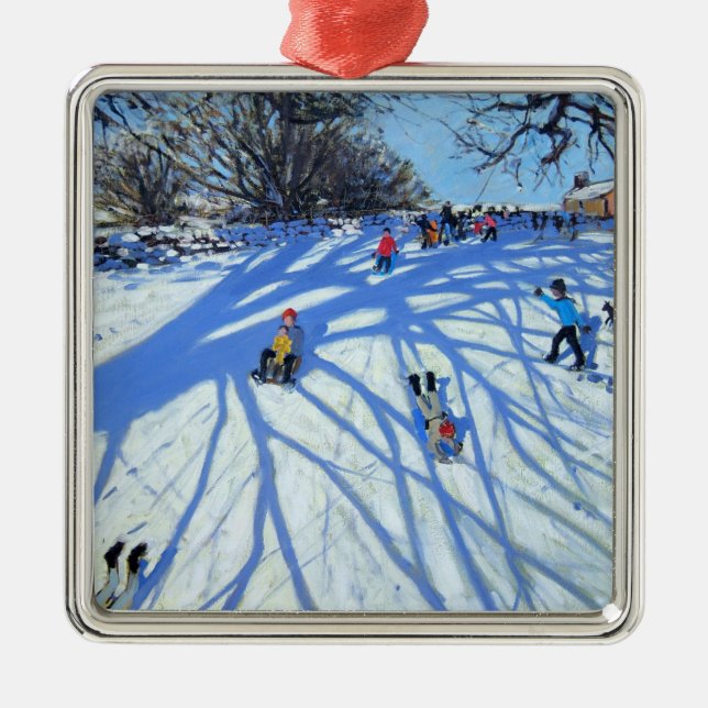 The shadow Derbyshire Metal Tree Decoration (Front)