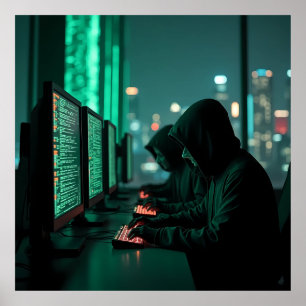 The Shadows of the Digital Underworld AI Poster