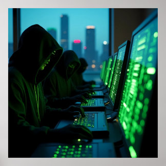 The Shadows of the Digital Underworld AI Poster