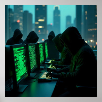 The Shadows of the Digital Underworld AI Poster