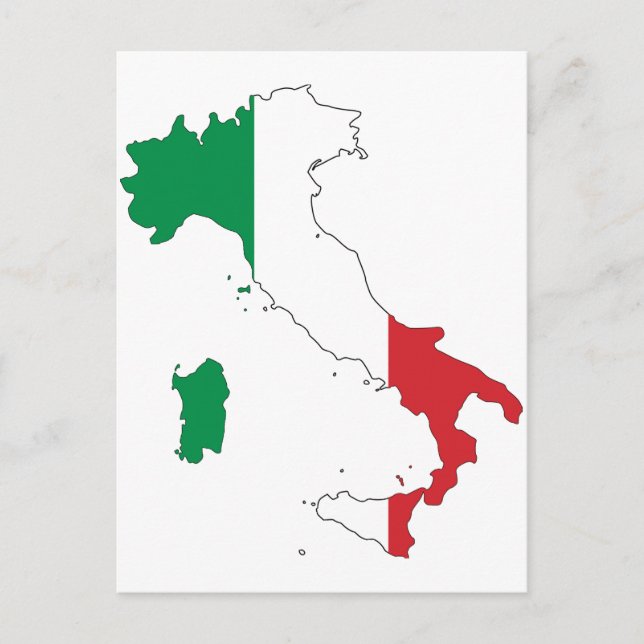 The shape of Italy  Postcard (Front)