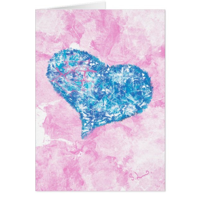The shape of my heart - abstract art greeting card (Front)