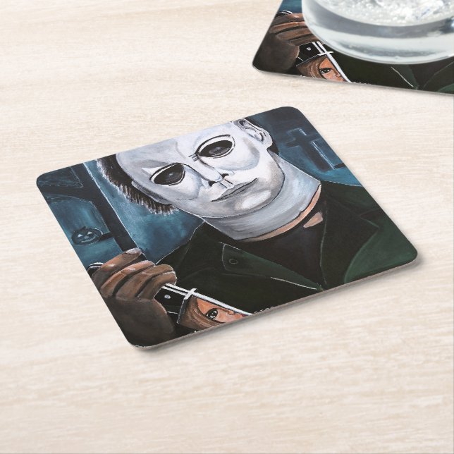 The Shape Painting by Alfred Fox Square Paper Coaster (Angled)