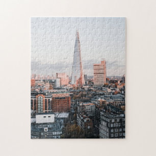 The Shard In London, England Sunset Urban Panorama Jigsaw Puzzle