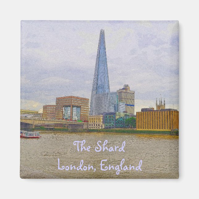 The Shard, Thames River, London, England Magnet (Front)