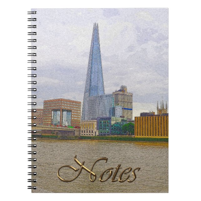 The Shard, Thames River, London, England Notebook (Front)