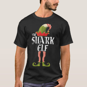 the shark elf family elf matching christmas T-Shirt