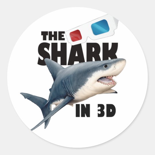 The Shark Movie Classic Round Sticker