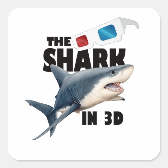 The Shark Movie Square Sticker
