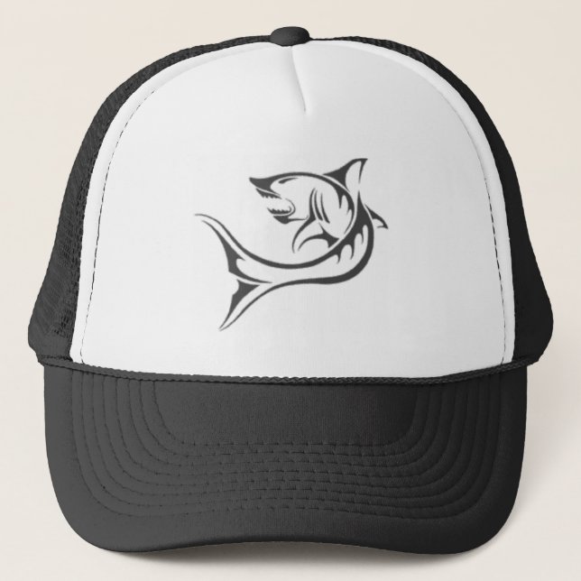 the shark tattoo trucker hat (Front)