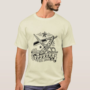 The Sharp Edge Old-School Barber Flash Graphic T T-Shirt