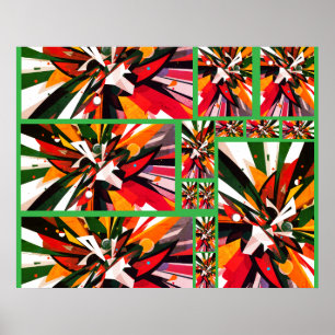 The Sharp Edges of Colours Retro Colours on a Wall Poster