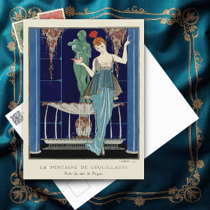 The Shell Fountain by George Barbier Postcard
