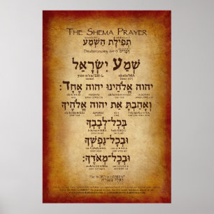 The Shema Prayer (up to 32"x48") Poster