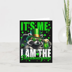 The shenanigans, funny racoon st patrick's day card