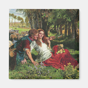 The Shepherd and his Girlfriend (by Holman Hunt) Magnet