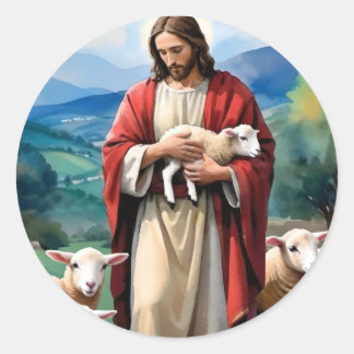 The shepherd classic round sticker
