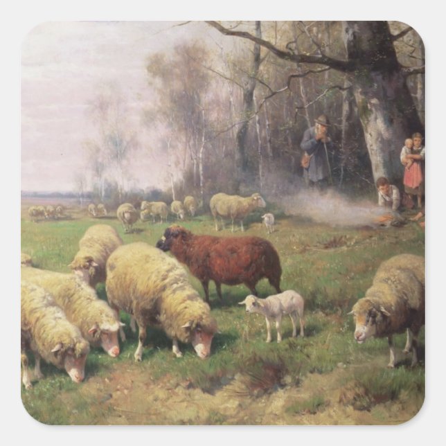 The Shepherd's Family Square Sticker (Front)