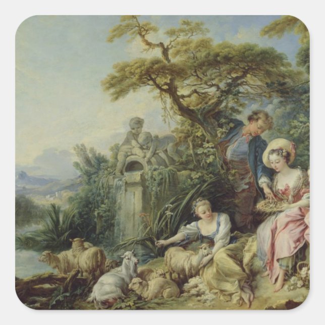 The Shepherd's Gift or, The Nest Square Sticker (Front)