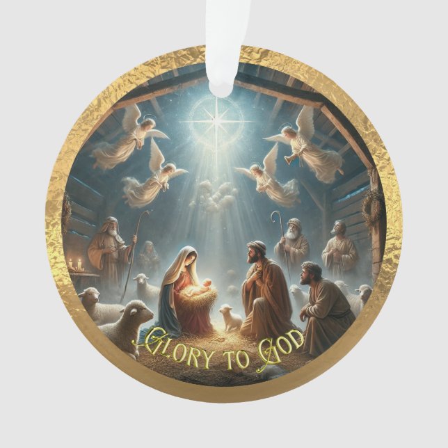The Shepherds’ Joy Acrylic Ornament (Front)