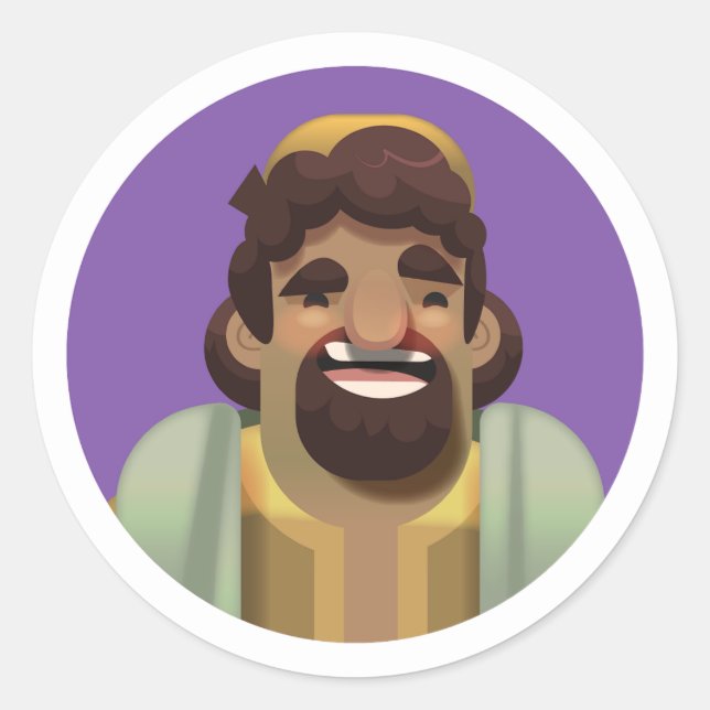 The Shepherd's Song Stickers: Jacob Classic Round Sticker (Front)