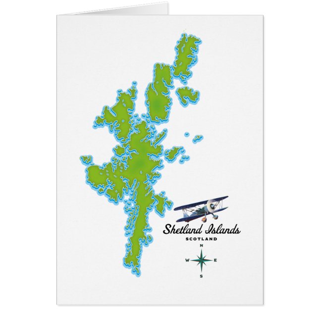 The Shetland Islands map (Front)