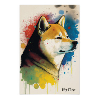 The Shiba Inu Dog - Composition 008 Poster