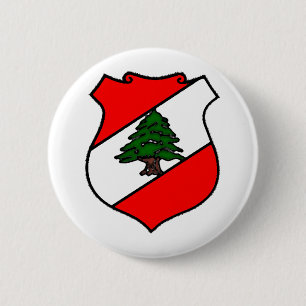 The Shield of Lebanon 6 Cm Round Badge