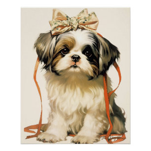 The Shih Tzu Dog 001 - Odessa Leyendecker Poster