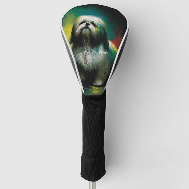 The Shih Tzu Dog - Composition 001 Golf Head Cover (Front)