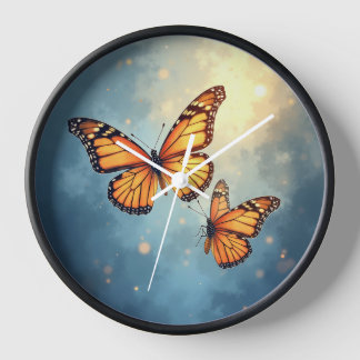 The shining butterfly Wall Clock