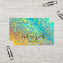 The shining Holographic Opal Business Card