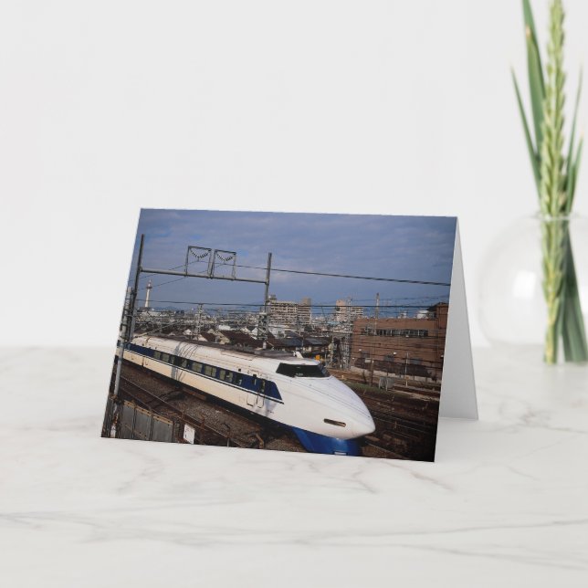 The Shinkansen or Bullet Train, Kyoto, Japan Card (Front)