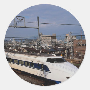 The Shinkansen or Bullet Train, Kyoto, Japan Classic Round Sticker