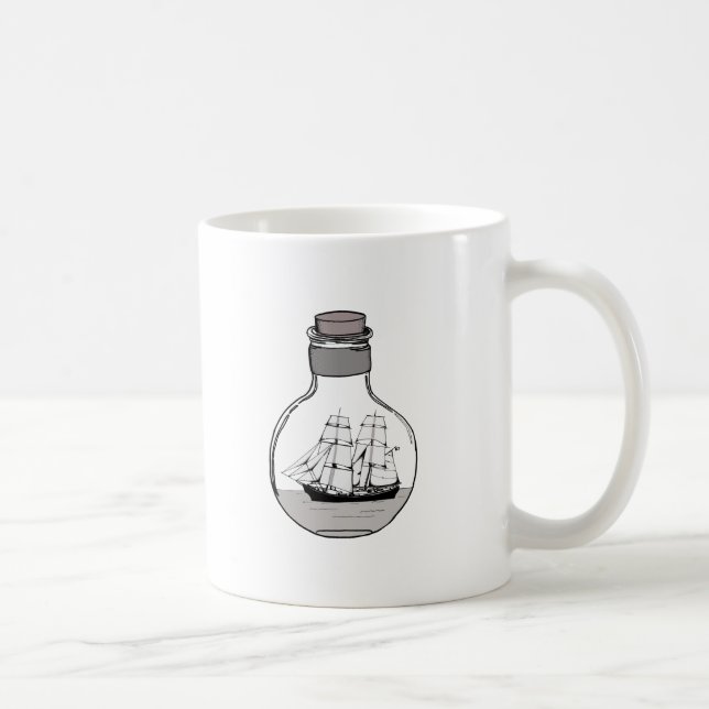 The ship in the glass bulb coffee mug (Right)