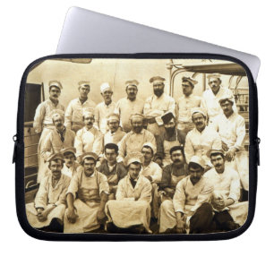 The ship's cooks aboard the R.M.S. Teutonic (b/w p Laptop Sleeve