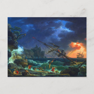 The Shipwreck by Claude-Joseph Vernet Postcard