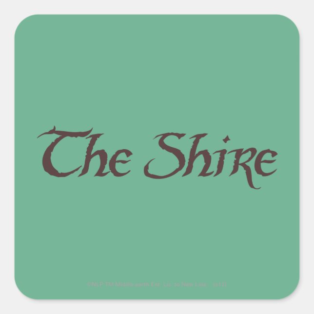 THE SHIRE™ Name Solid Square Sticker (Front)