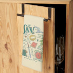 THE SHIRE™ Watercolor Collage Graphic Tea Towel<br><div class="desc">Celebrate the simple comforts and grand adventures of The Shire™ with this charming Lord of the Rings™ collage design. Featuring a delightful collection of illustrated icons — including the One Ring, a Gandalf's hat and pipe, a well-packed travel rucksack, a trusty sword, a cozy hobbit door, and even a nod...</div>