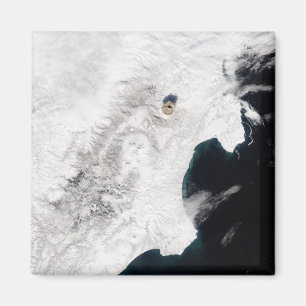 The Shiveluch Volcano in Kamchatka Krai, Russia Magnet