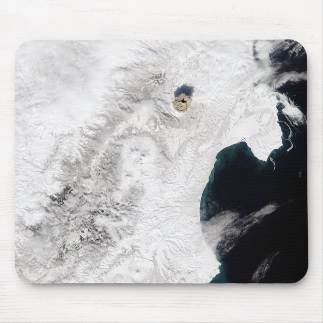 The Shiveluch Volcano in Kamchatka Krai, Russia Mouse Pad (Front)