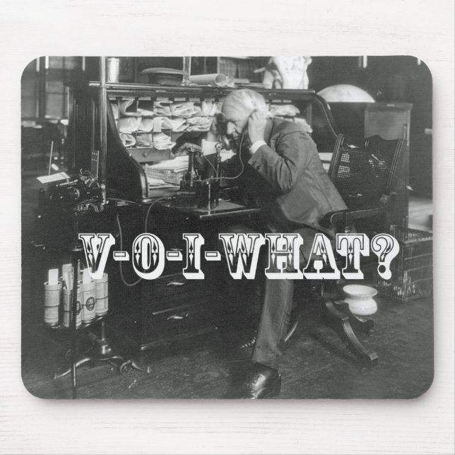 The Shocking Introduction of VoIP Telephone Mouse Pad (Front)