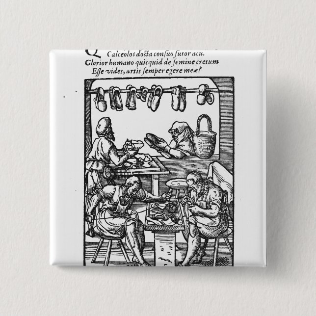 The Shoe Maker 15 Cm Square Badge (Front)