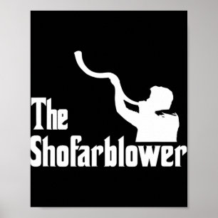 The Shofar Blower Rosh Hashanah Rabbi Temple Jewis Poster