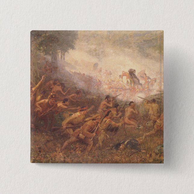 The Shooting of General Braddock 15 Cm Square Badge (Front)